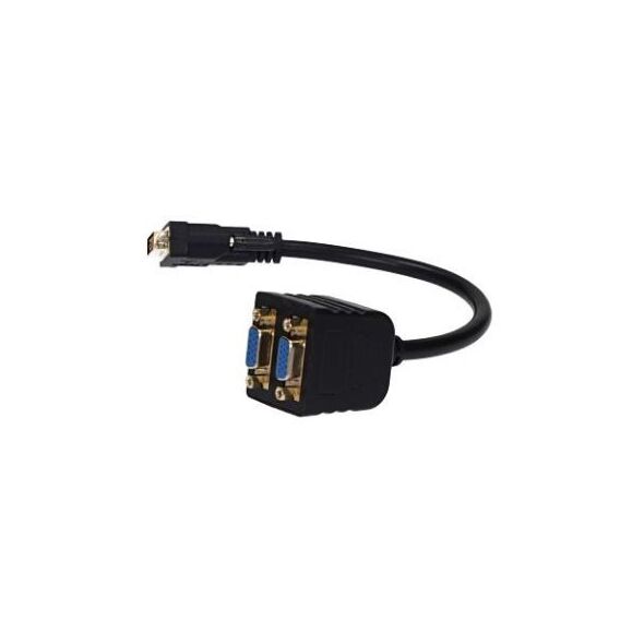 Gembird pasywny adapter/splitter DVI męski do 2x VGA żeński, 0.3m, czarny (A-DVI-2VGA-01)