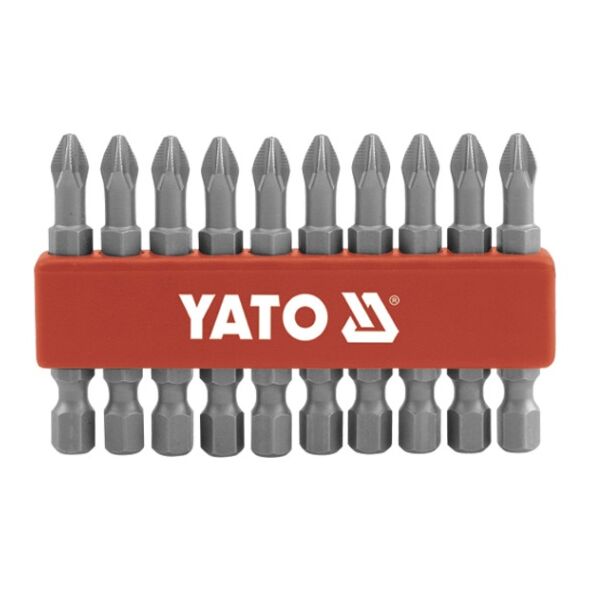 Yato Końcówki wkrętakowe krzyżowe Ph2x50mm S2 1/4 10szt. YT-0478