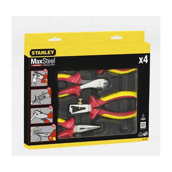 Stanley Szczypce MaxSteel VDE, Zestaw 4szt. (84-489)