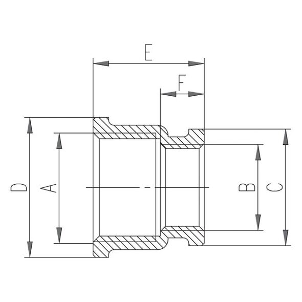 Ferro Mufa mosiężna 1x1/2" M11Z