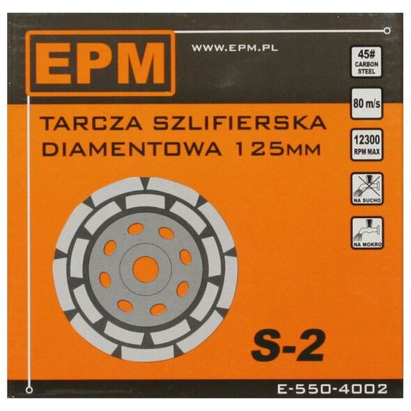 EPM Tarcza diamentowa szlifierska 125mm - E-550-4002