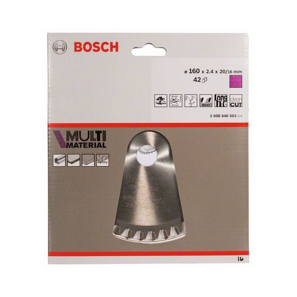 Bosch Tarcza pilarska 160x20x2,4mm 42z. Multi Material (2.608.640.503)