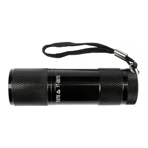Latarka Yato Latarka aluminiowa 9 LED czarna - YT-08570