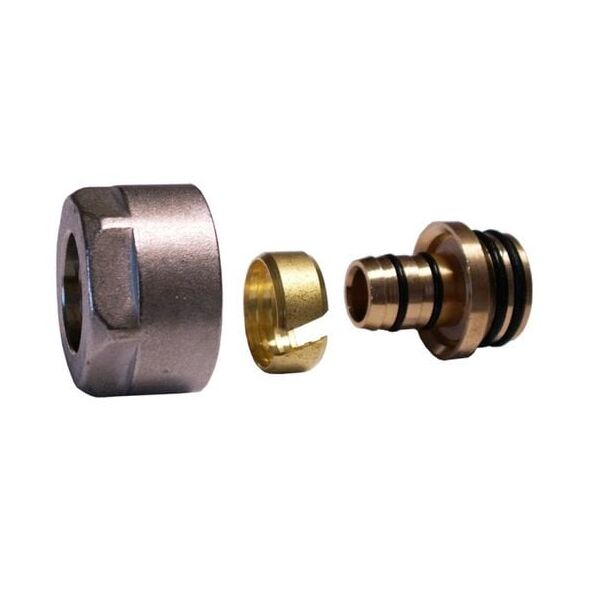 Schlosser Złączka zaciskowa do rury z tworzywa sztucznego M22x1,5-16x2 GW biała - 602600005