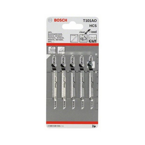 Bosch Brzeszczot do wyrzynarek T101AO 5szt. - B 2608630031