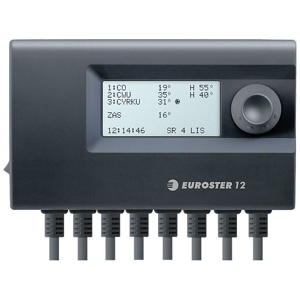 Euroster Elektroniczny sterownik przeznaczony do 3 urządzeń w instalacji grzewczej (12)