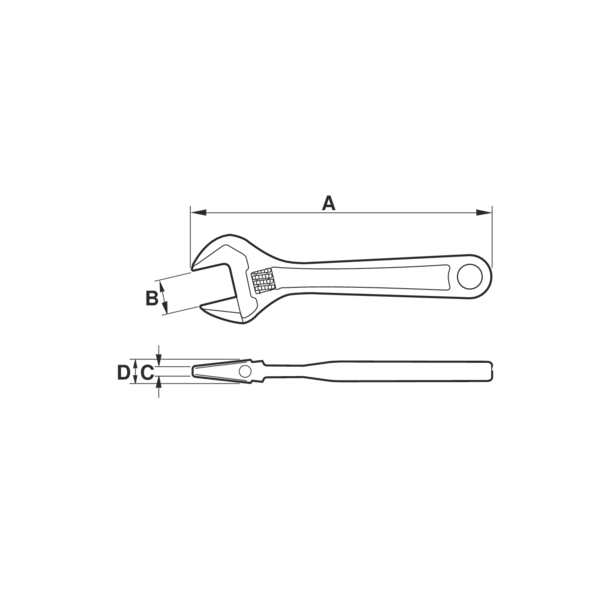 Bahco Klucz nastawny typu szwed 170mm gumowa rękojeść (9029)