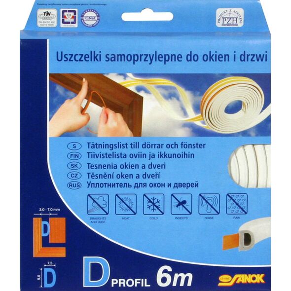 Stomil Sanok Uszczelka gumowa 6m E biała 1szt. (04031-006)