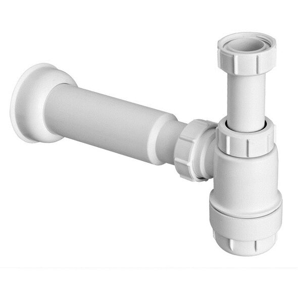Syfon McAlpine butelkowy 5/4" DN50 niski biały (HC2-50)
