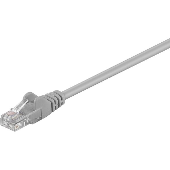 Goobay Kabel krosowy patchcord U/UTP kat. 5e CCA szary 15m (68352)