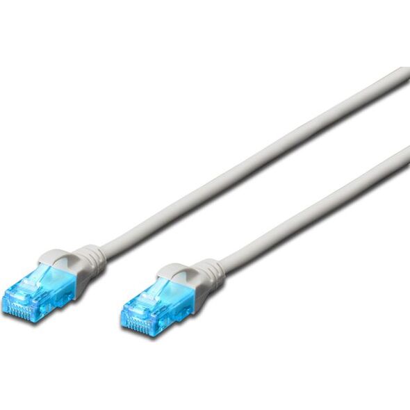 Digitus Kabel krosowy patchcord U/UTP kat. 5e szary 10m (DK-1512-100)