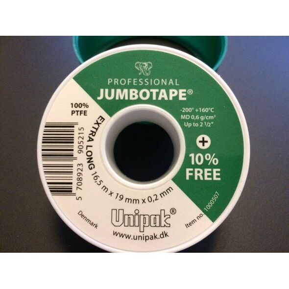 Unipak Taśma teflonowa Jumbotape 11m X 19mm X 0,200mm (1000557)
