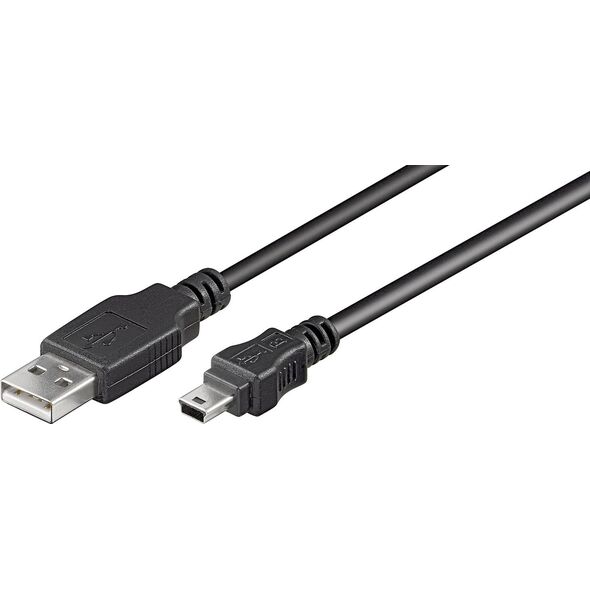 Kabel USB Goobay USB-A - miniUSB 1.8 m Czarny (50767)
