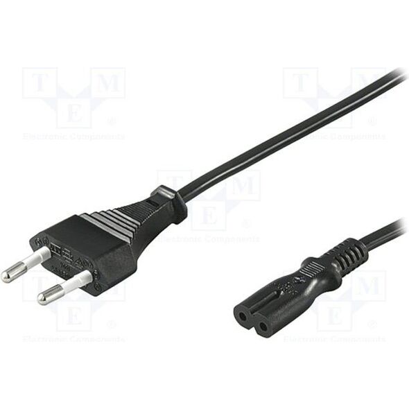 Kabel zasilający Goobay Kabel zasilający Euro CEE 7/16 - IEC 320 C7, 3m (95038)