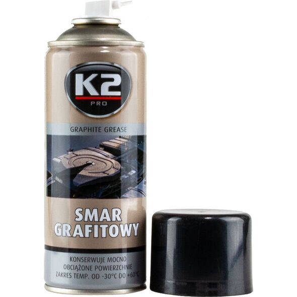 K2 K2-SMAR GRAFITOWY 400ML SPRAY DO KON
