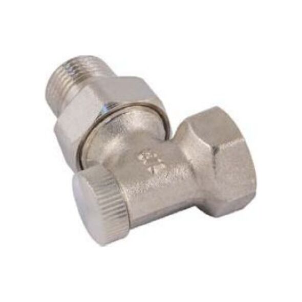 Schlosser Zawór powrotny grzejnikowy kątowy 1/2" x 15mm do wlutowania (601300012)