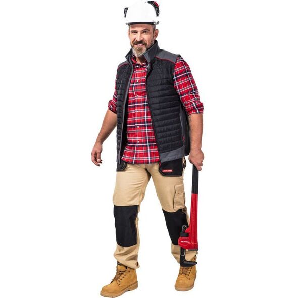 Lahti Pro Koszula flanelowa bawełniana czerwono-granatowa w kratę rozmiar XL (L4180304)