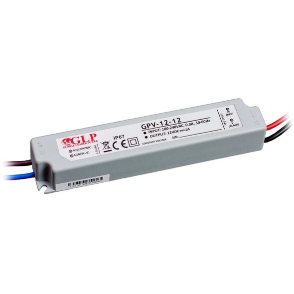 Mojeledy Zasilacz led GPV 12W 12V DC ip67 (gpv-12-12 1A)
