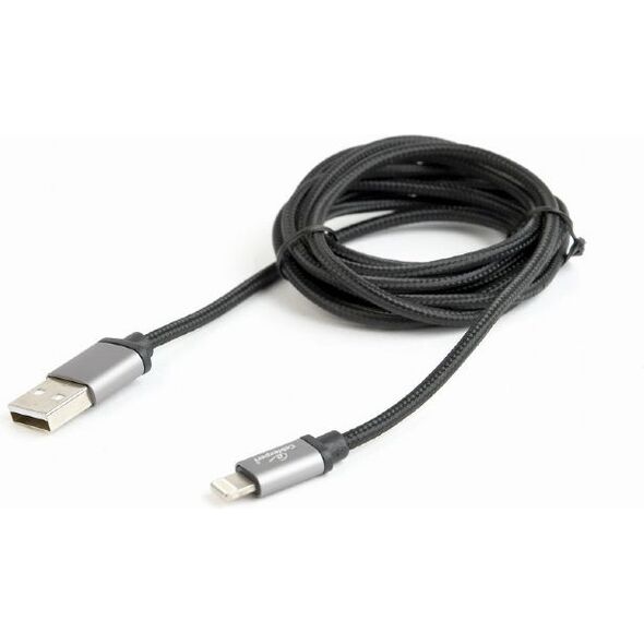Kabel USB Gembird USB-A - Lightning 1 m Szary (CCB-mUSB2B-AMLM-6)