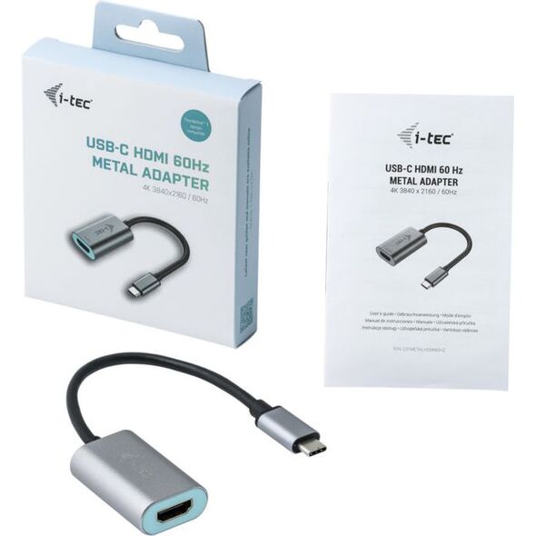 Adapter USB I-TEC USB-C - HDMI Srebrny  (C31METALHDMI60HZ)