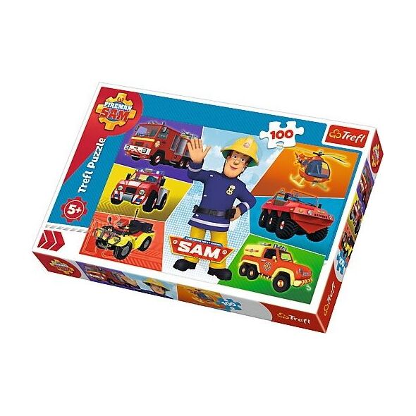 Trefl Puzzle 100 elementów - Pojazdy Strażaka Sama