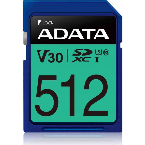 Karta ADATA Premier Pro SDXC 512 GB Class 10 UHS-III/U3 V30 (ASDX512GUI3V30S-R)