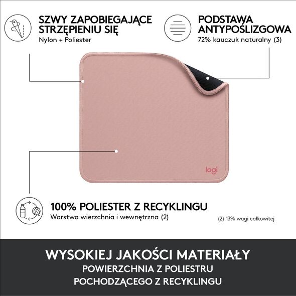 Podkładka Logitech Studio Series - DARKER ROSE (956-000050)