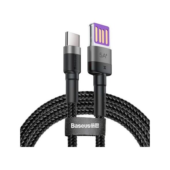 Kabel USB Baseus USB-A - USB-C 1 m Czarny (CATKLF-PG1)
