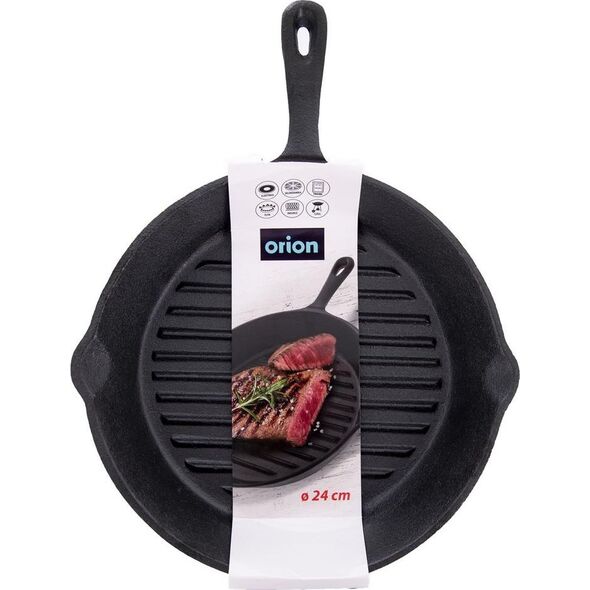 Patelnia Orion grillowa Żeliwna 24cm