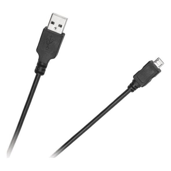 Kabel USB Cabletech USB-A - microUSB 1 m Czarny (9332)