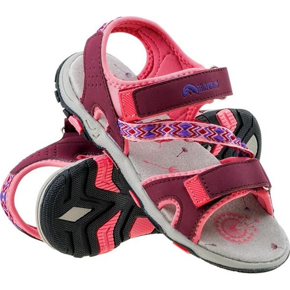 Elbrus SANDAŁY I KLAPKI EMELO JR WATERMELON RED/VIOLET/PURPLE 31