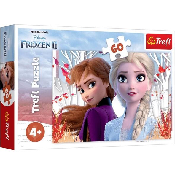Trefl Puzzle 60 elementów Kraina Lodu 2 - Zaczarowany świat Anny i Elsy