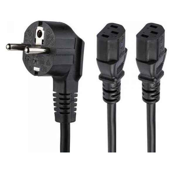 Kabel zasilający StarTech StarTech 2M SCHUKO CEE7 TO 2X C13 CORD/.