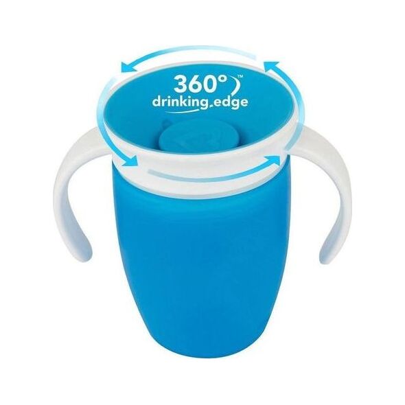Munchkin Kubek niekapek 360 treningowy z uchwytami 207ml niebieski