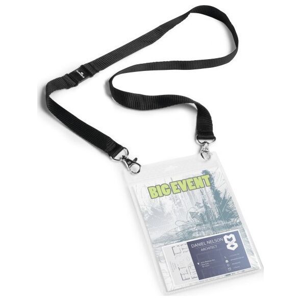 Durable DURABLE Event-Namensschild A6 mit Textilband Duo 10 St schw