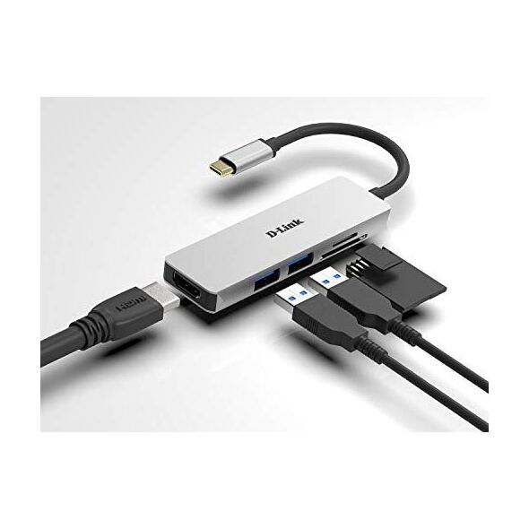 Stacja/replikator D-Link 5w1 USB-C (DUB-M530)