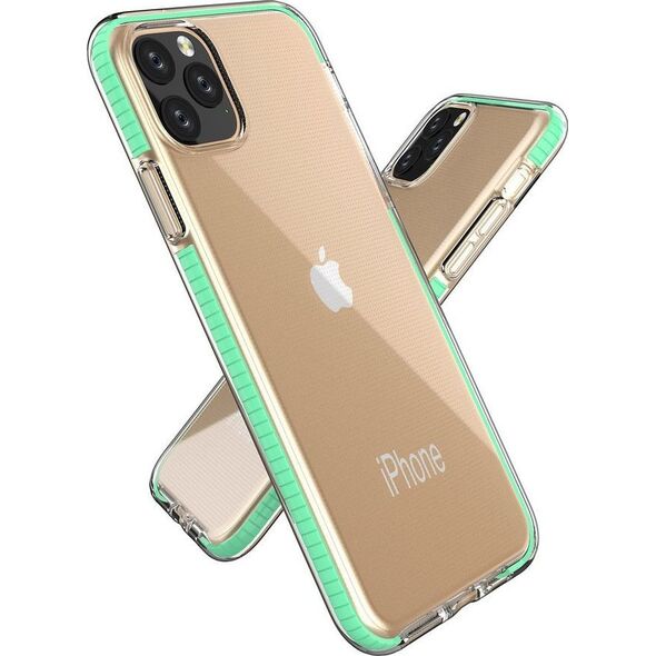 Hurtel Spring Case pokrowiec żelowe etui z kolorową ramką do iPhone 11 Pro czarny