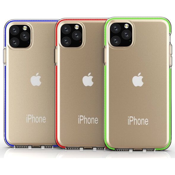Hurtel Spring Case pokrowiec żelowe etui z kolorową ramką do iPhone 11 Pro czarny
