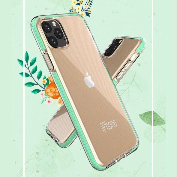 Hurtel Spring Case pokrowiec żelowe etui z kolorową ramką do iPhone 11 Pro czarny