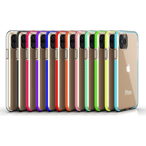 Hurtel Spring Case pokrowiec żelowe etui z kolorową ramką do iPhone 11 Pro czarny