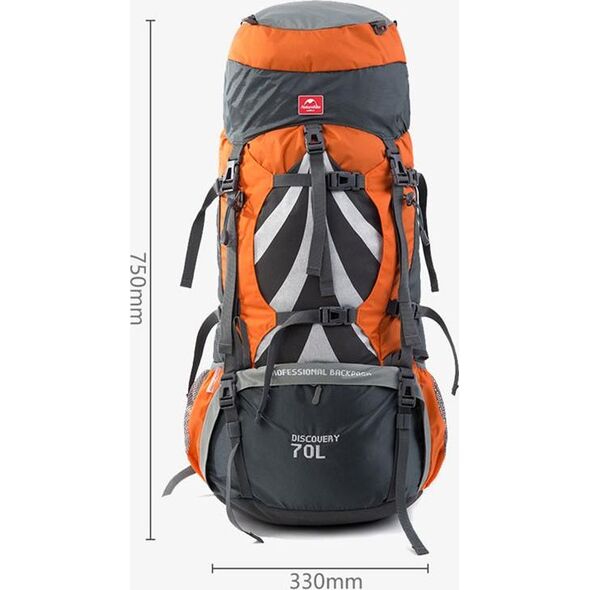 Plecak turystyczny Naturehike Trekking 70 l + 5 l Pomarańczowy