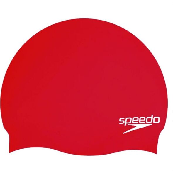 Speedo Czepek pływacki JUNIOR PLAIN MOULDED czerwony Speedo