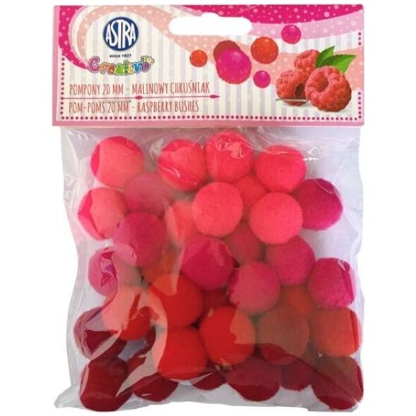 Astra Pompony dekoracyjne 20mm - Malinowy chruśniak