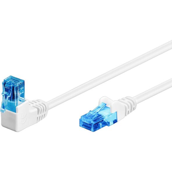 Goobay GOOBAY Patchcord U/UTP Kat. 6A Posty / Kątowy 90 Biały 2m