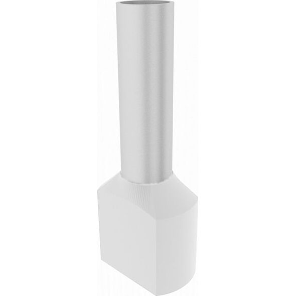 Elpromet 100szt. 2x0,5/8mm Końcówka tulejkowa izolowana podw. biała TE0508 Elpromet 2600 0279