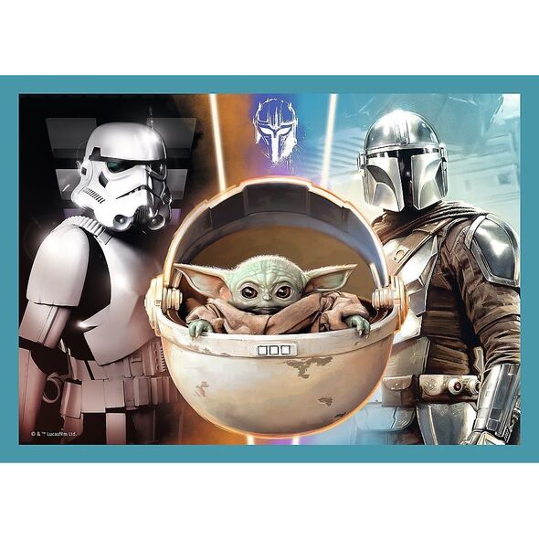 Trefl Puzzle 4w1 Mandalorian i jego świat Star Wars