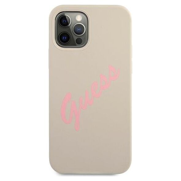 Guess Etui Guess GUHCP12LLSVSGP Apple iPhone 12 Pro Max szaro różowy/grey pink hardcase Silicone Vintage