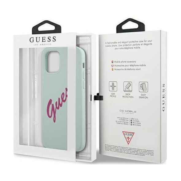 Guess Etui Guess GUHCP12SLSVSBF Apple iPhone 12 mini niebieski fuksja/blue fuschia hardcase Silicone Vintage