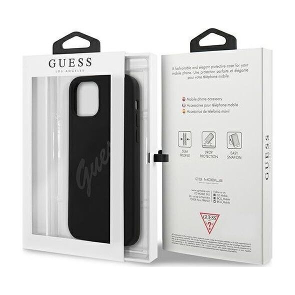 Guess Etui Guess GUHCP12SLSVSBK Apple iPhone 12 mini czarny/black hardcase Script Vintage