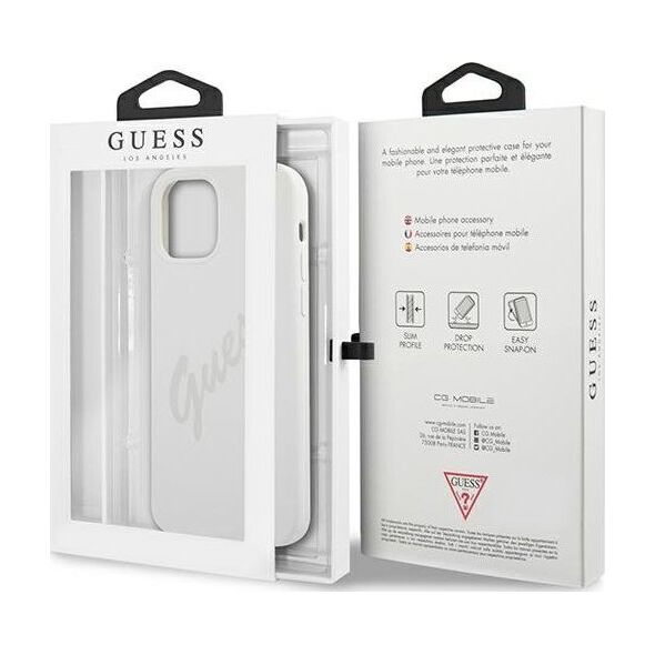 Guess Etui Guess GUHCP12SLSVSCR Apple iPhone 12 mini kremowy/cream hardcase Script Vintage